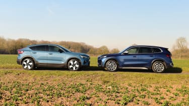 Volvo C40 and BMW iX1 - face-to-face static